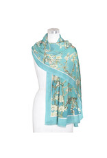 RainCaper Van Gogh Almond Blossom Fine Art Silk Blend Shawl