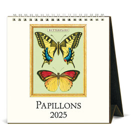 Cavallini Papers & Co. 2025 Desk Calendar Papillons