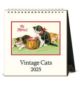 Cavallini Papers & Co. 2025 Desk Calendar Vintage Cats