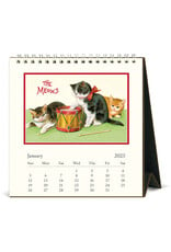 Cavallini Papers & Co. 2025 Desk Calendar Vintage Cats