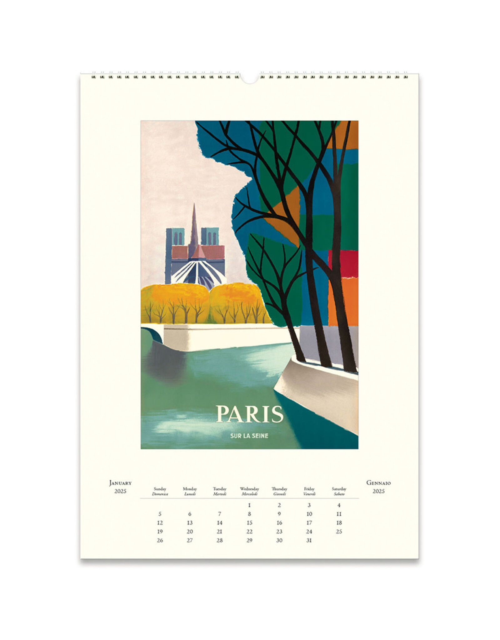 Cavallini Papers & Co. 2025 Wall Calendar Paris