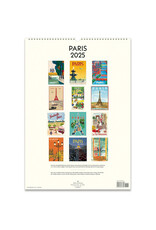 Cavallini Papers & Co. 2025 Wall Calendar Paris