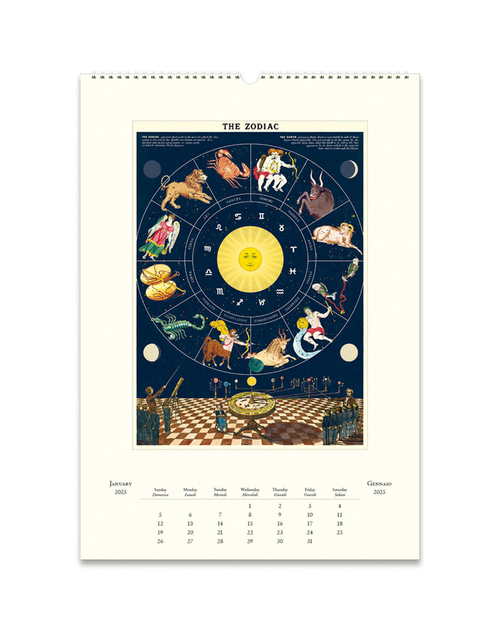 Cavallini Papers & Co. 2025 Wall Calendar Astronomy