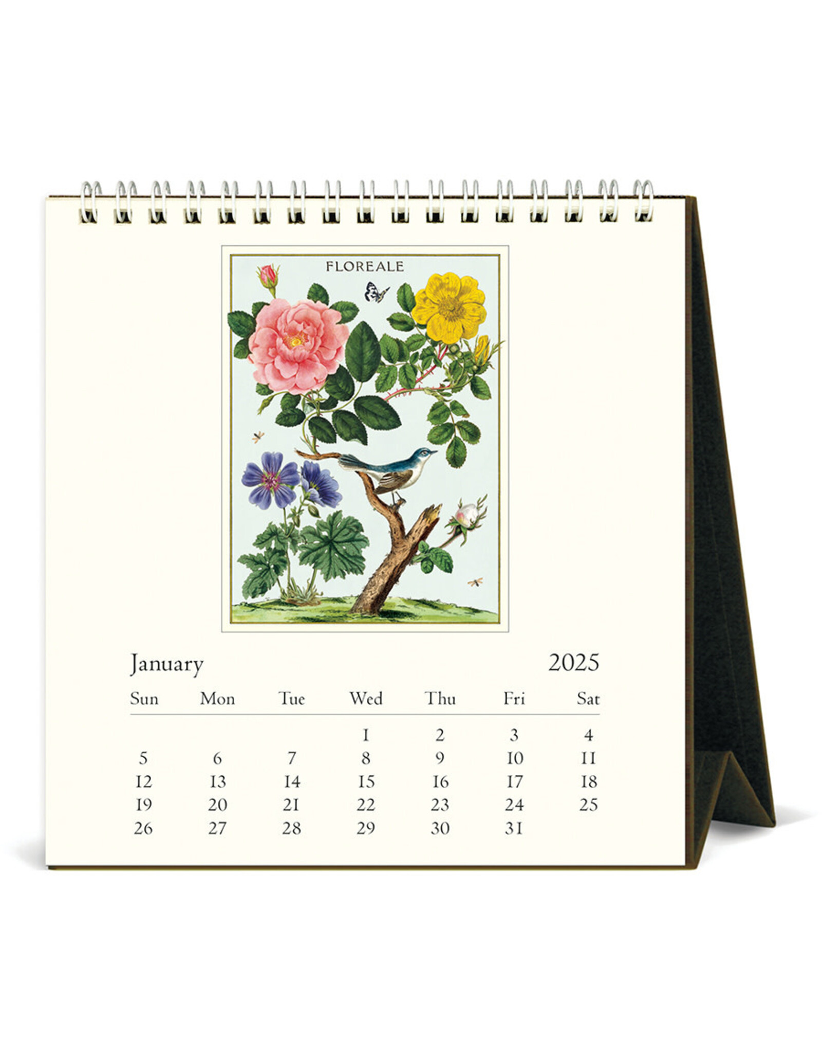 Cavallini Papers & Co. 2025 Desk Calendar Floreale