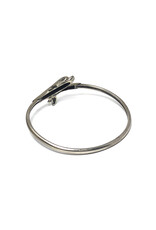Sterling Dolphin Twist Bangle Bracelet