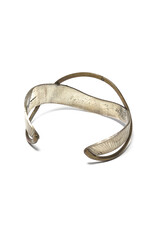 Courtney Wavy Sterling & Brass Cuff Bracelet