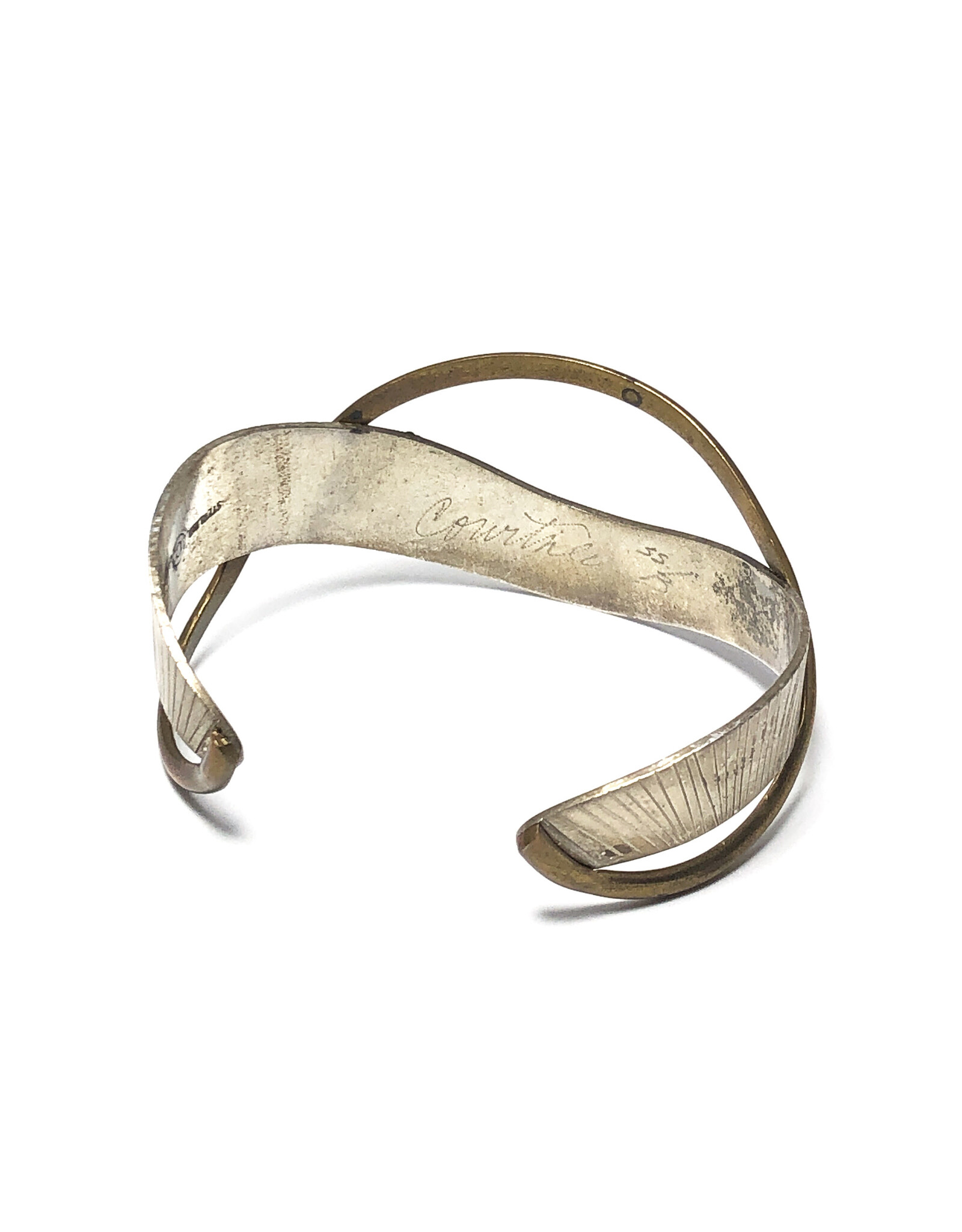 Courtney Wavy Sterling & Brass Cuff Bracelet
