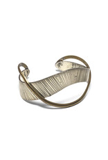 Courtney Wavy Sterling & Brass Cuff Bracelet