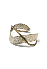 Courtney Wavy Sterling & Brass Cuff Bracelet