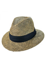 Jaxon Hats, Inc. Md/L Seagrass Straw Safari Fedora Hat