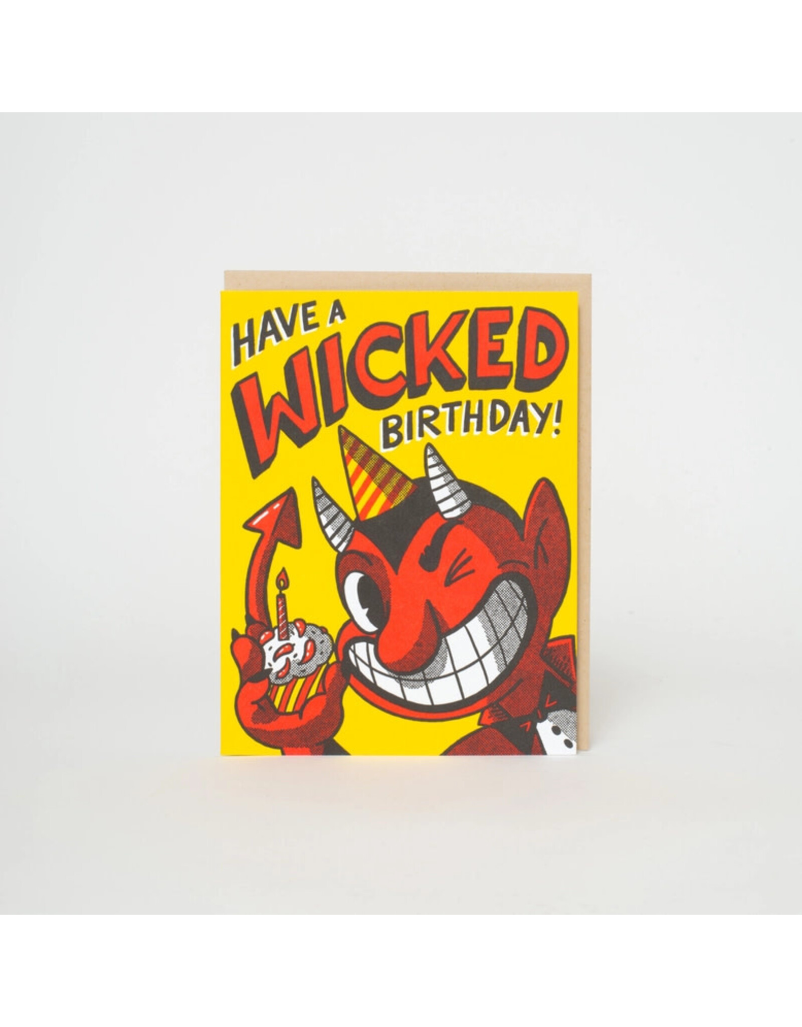 Hello!Lucky Wicked Birthday Devil A2 Notecard