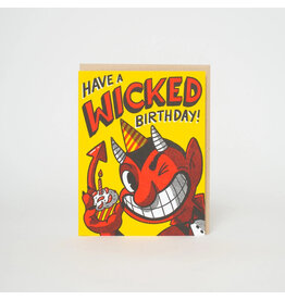 Hello!Lucky Wicked Birthday Devil A2 Notecard