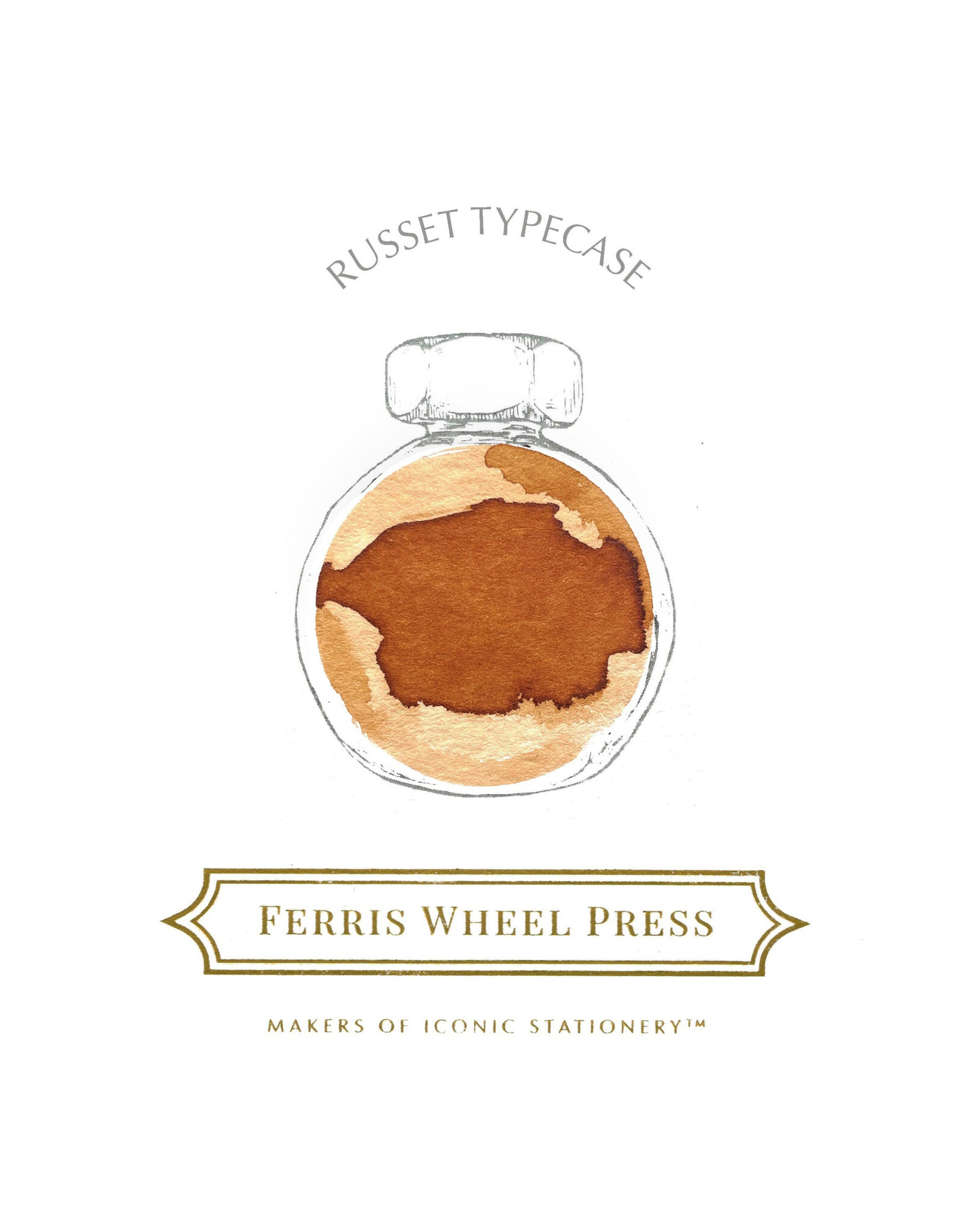 Ferris Wheel Press 38ml Russet Typecase Ink Bottle
