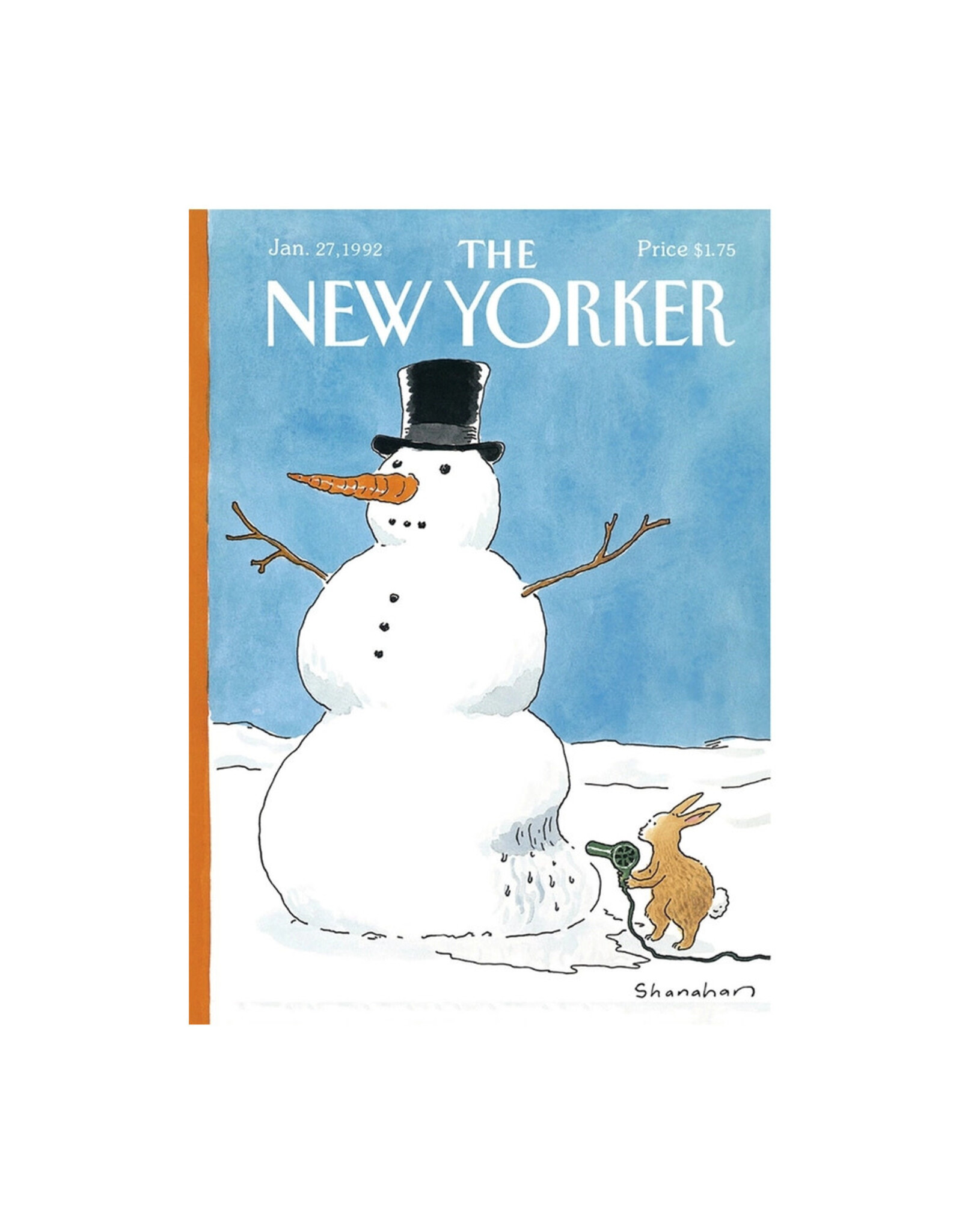 The New Yorker Snowman & Bunny Christmas Notecard