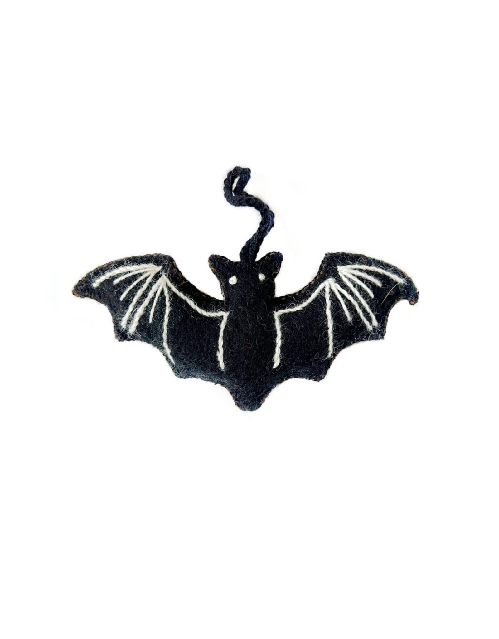 Ornaments 4 Orphans Bat Embroidered Wool Halloween Ornament