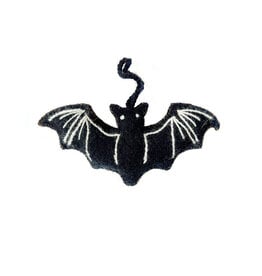 Ornaments 4 Orphans Bat Embroidered Wool Halloween Ornament