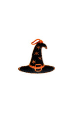 Ornaments 4 Orphans Witch Hat Embroidered Wool Halloween Ornament