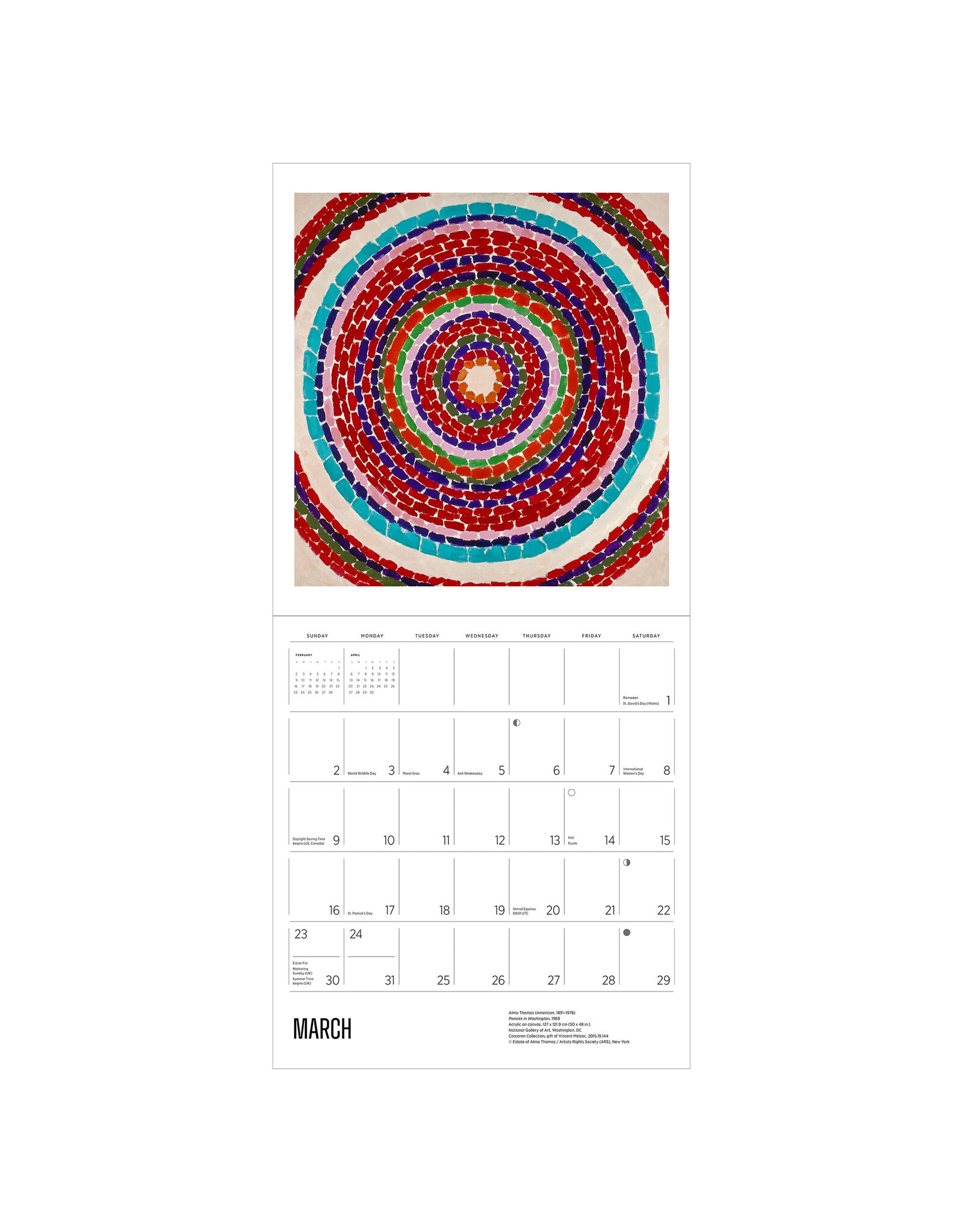 Pomegranate Alma Thomas 2025 Wall Calendar