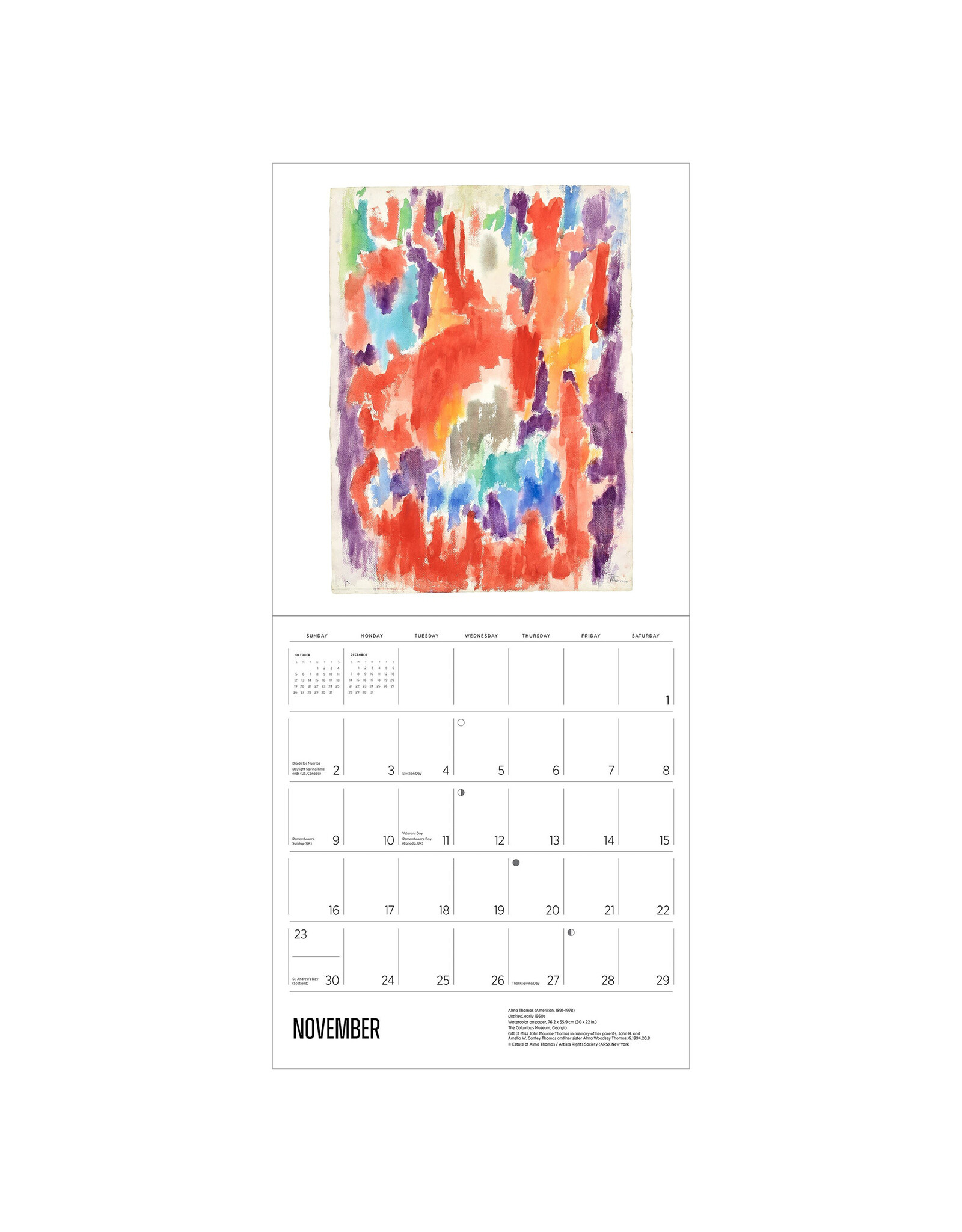 Pomegranate Alma Thomas 2025 Wall Calendar