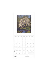 Pomegranate Arts & Crafts Block Prints by William S. Rice 2025 Wall Calendar