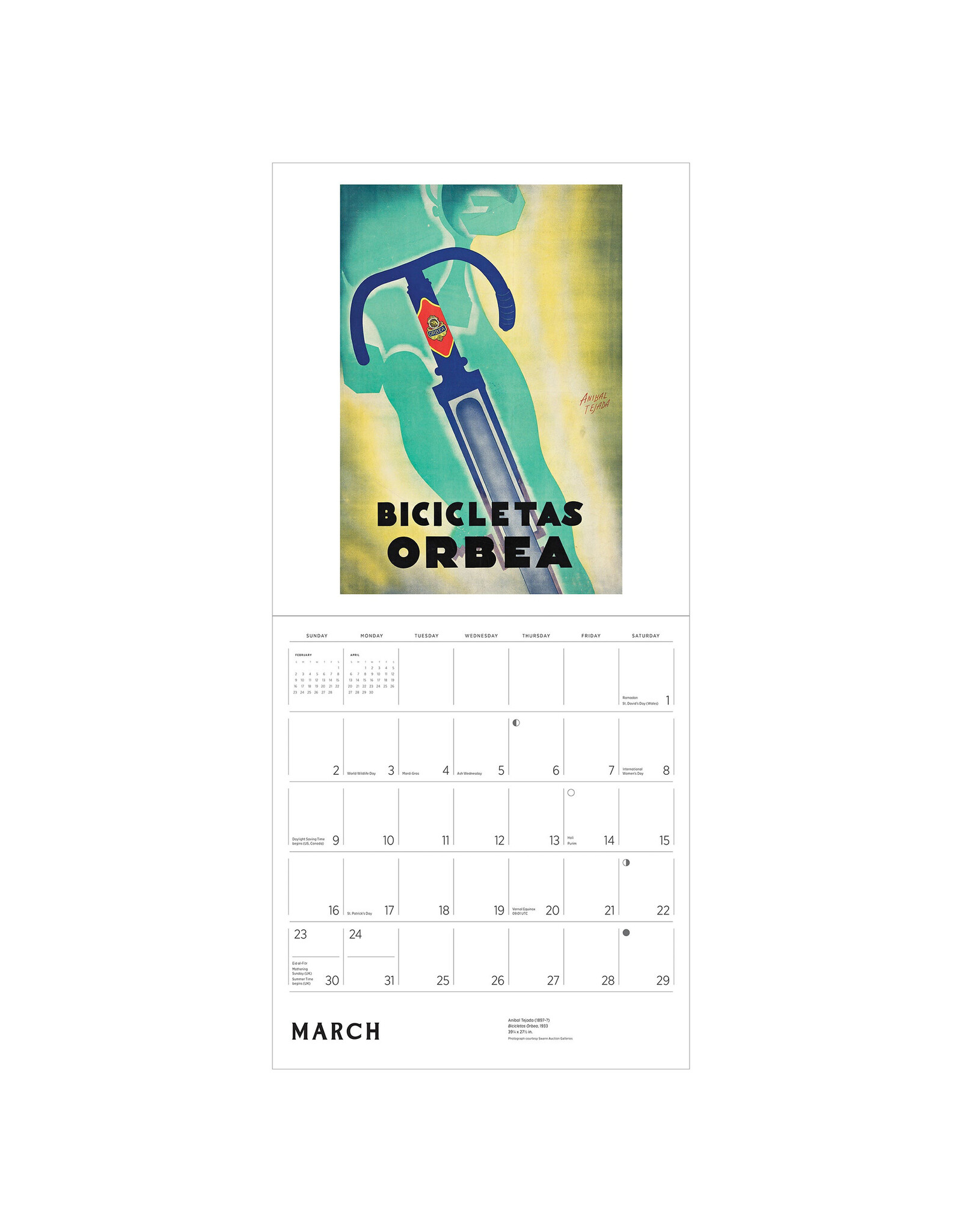 Pomegranate Bicycles: Vintage Posters 2025 Wall Calendar