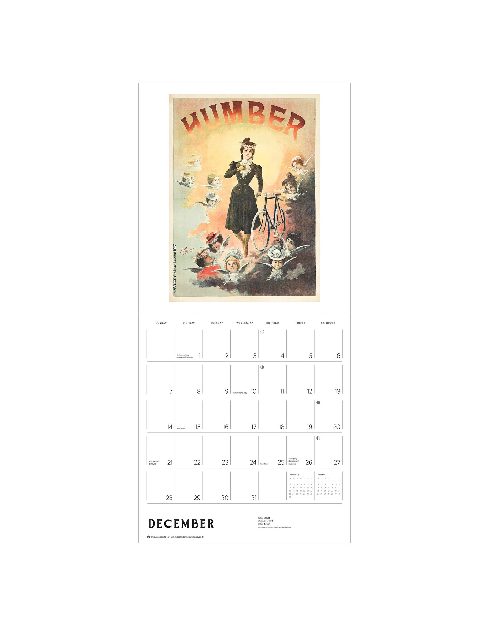 Pomegranate Bicycles: Vintage Posters 2025 Wall Calendar