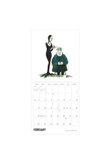 Pomegranate Charles Addams: The Addams Family 2025 Wall Calendar