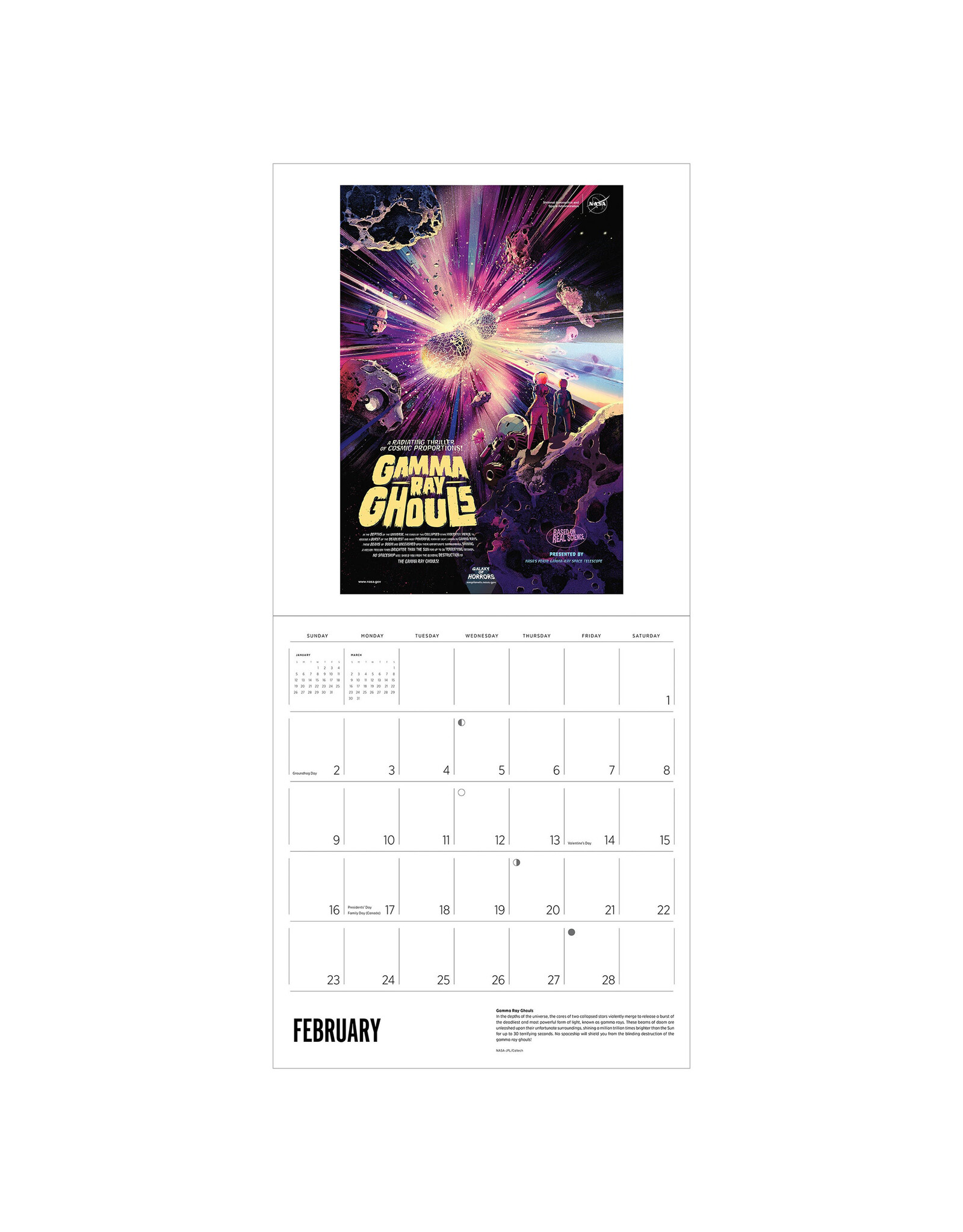 Pomegranate Cosmic Proportions: Posters from NASA's Exoplanet Exploration Program 2025 Wall Calendar