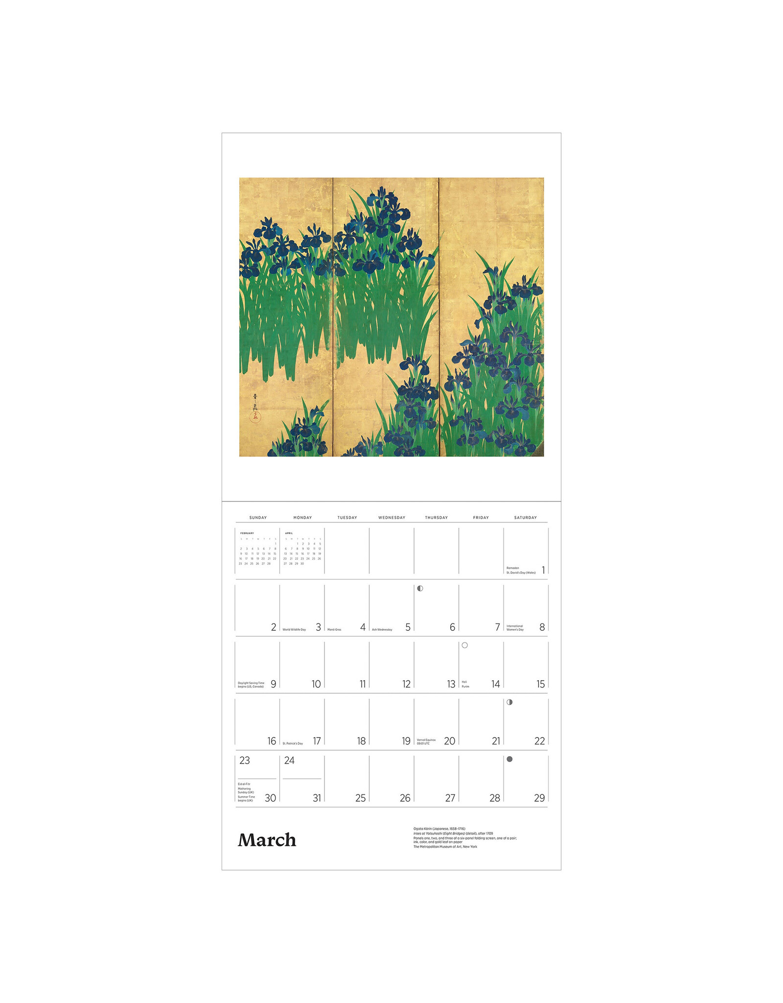 Pomegranate Dreams of Edo 2025 Wall Calendar