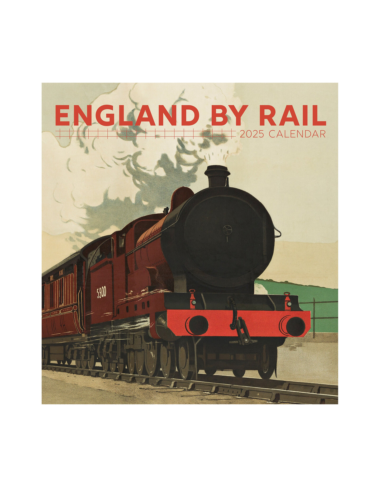 Pomegranate England by Rail 2025 Wall Calendar