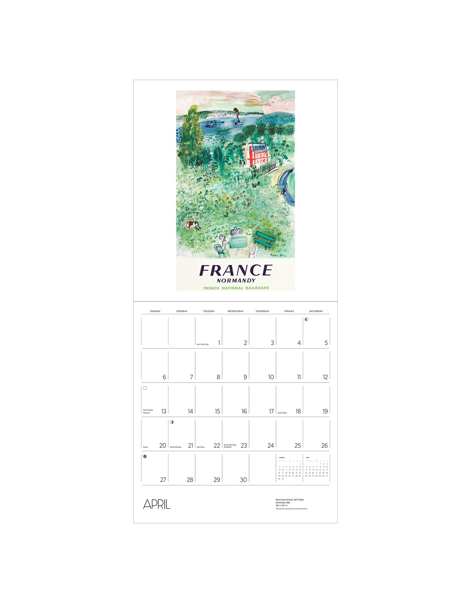 Pomegranate France: Vintage Travel Posters 2025 Wall Calendar