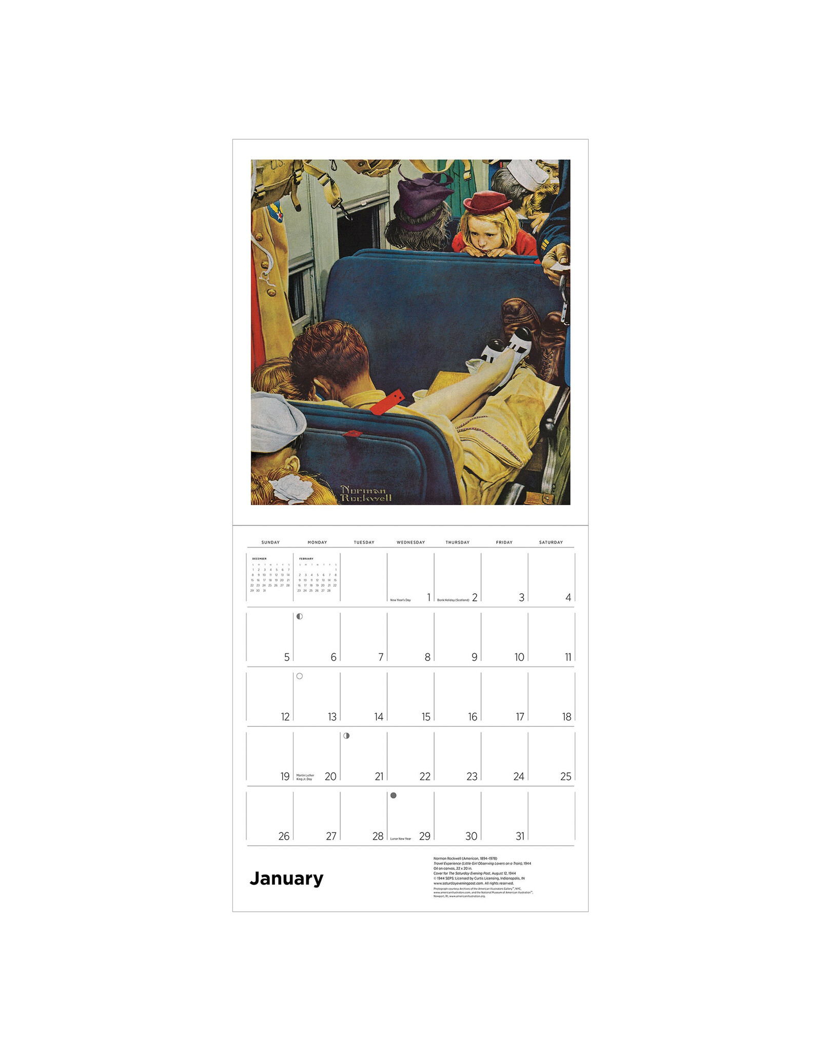 Pomegranate Norman Rockwell: The Saturday Evening Post 2025 Wall Calendar