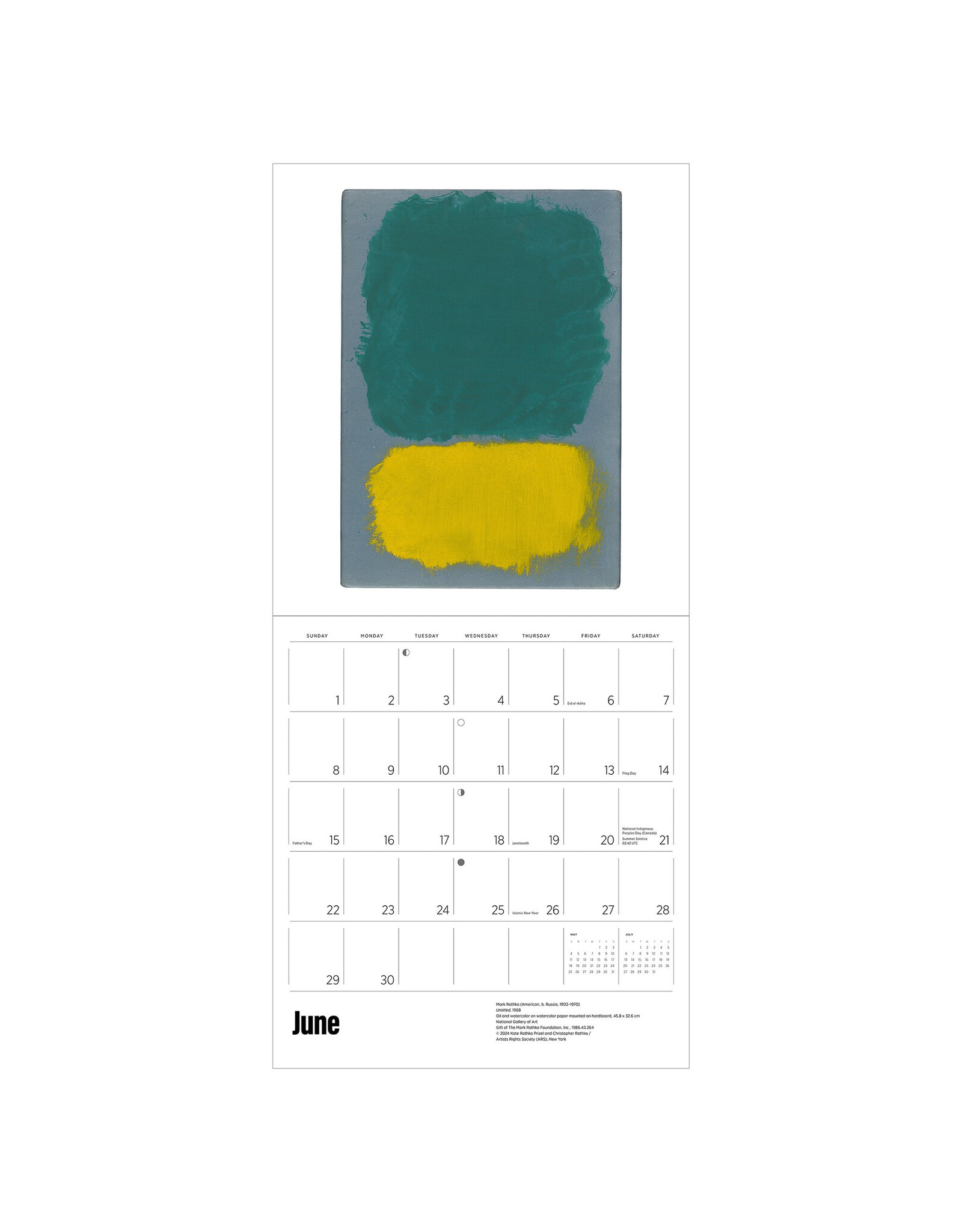 Pomegranate Rothko 2025 Wall Calendar