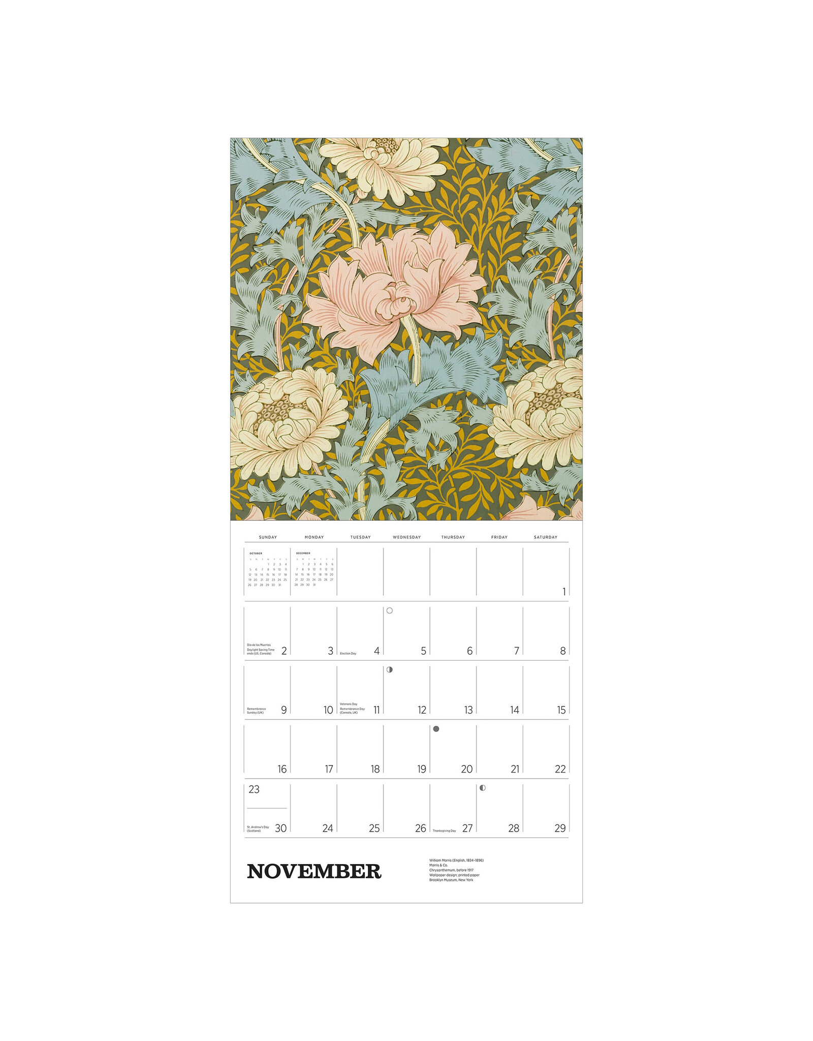 Pomegranate William Morris: Arts & Crafts Designs 2025 Wall Calendar