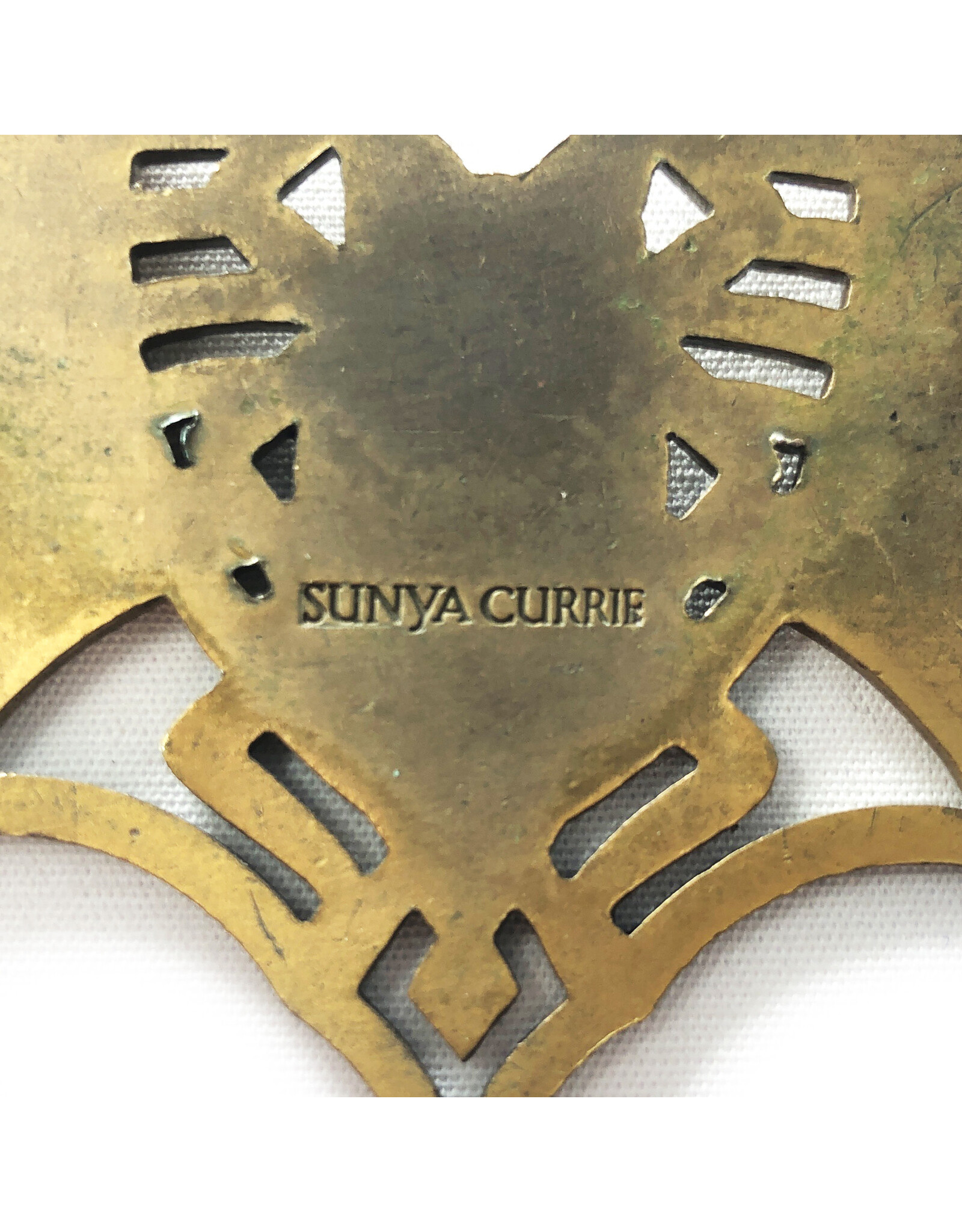 Sunya Currie 3-Strand Scarab Necklace with Carnelian and Amethyst Beads