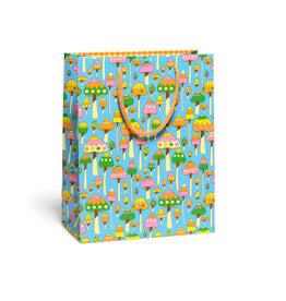 Red Cap Cards Large Groovy Mushrooms Gift Bag