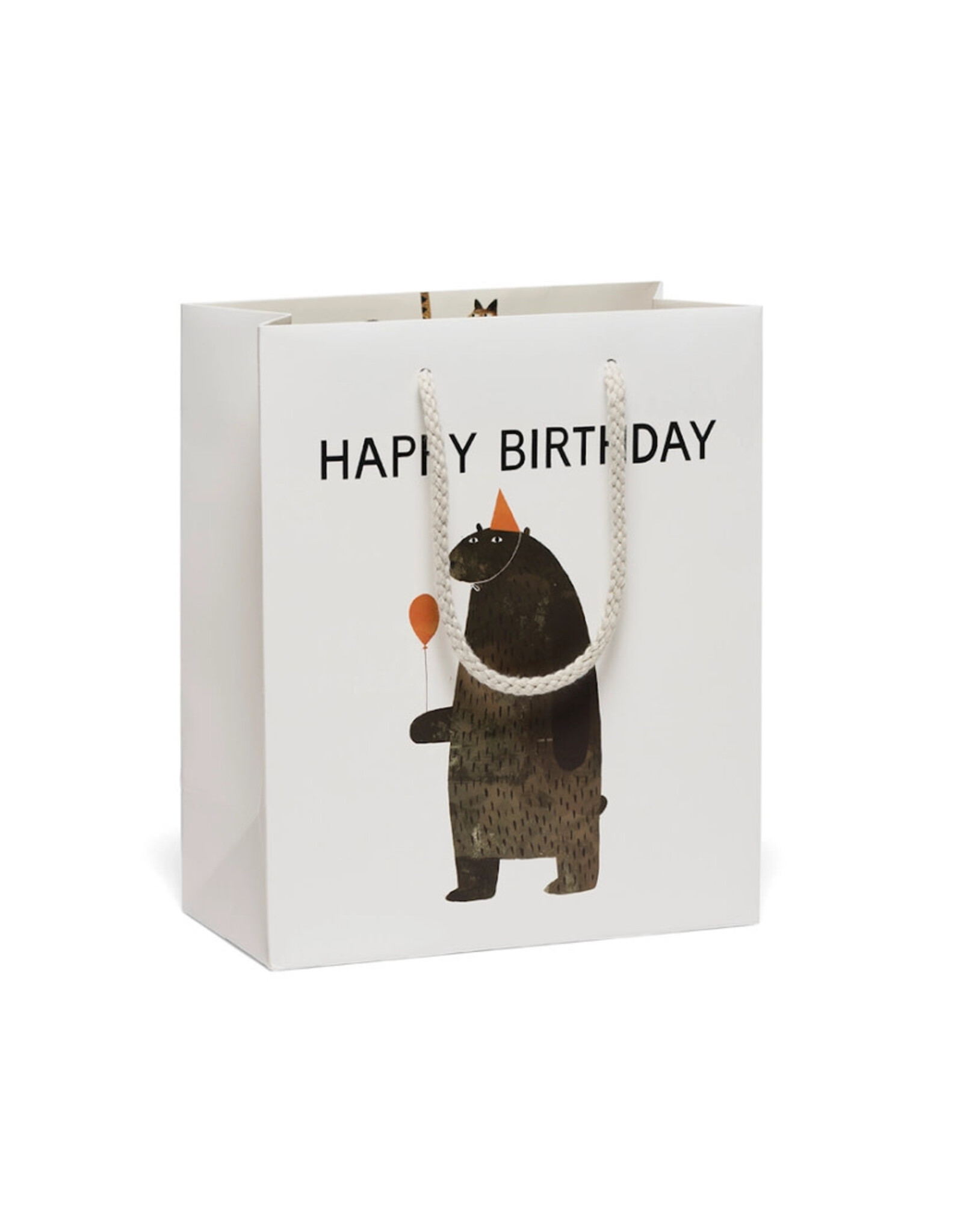 Red Cap Cards Medium Party Bear Birthday Gift Bag