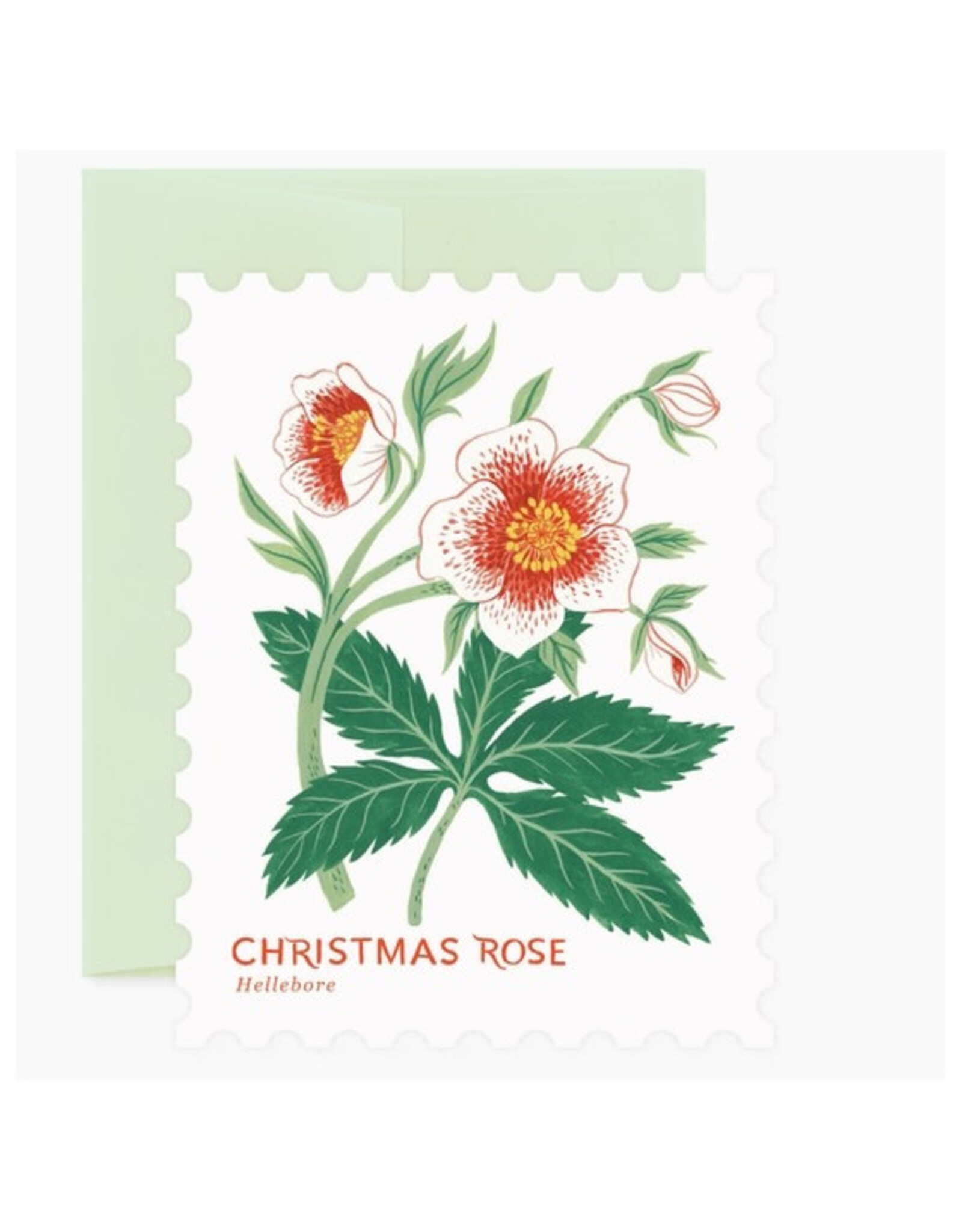 Botanica Paper Co. Christmas Rose Die-Cut Greeting Card