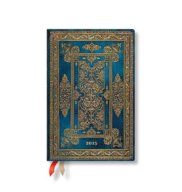 Paperblanks Blue Luxe Mini 2025 Weekly Horizontal 12-Month Planner