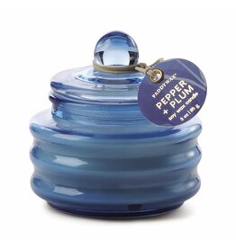 Paddywax Pepper Plum Beam 3oz Bright Blue Glass Candle