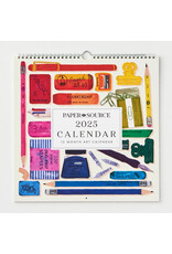 Paper Source 2025 Art Grid Wall Calendar