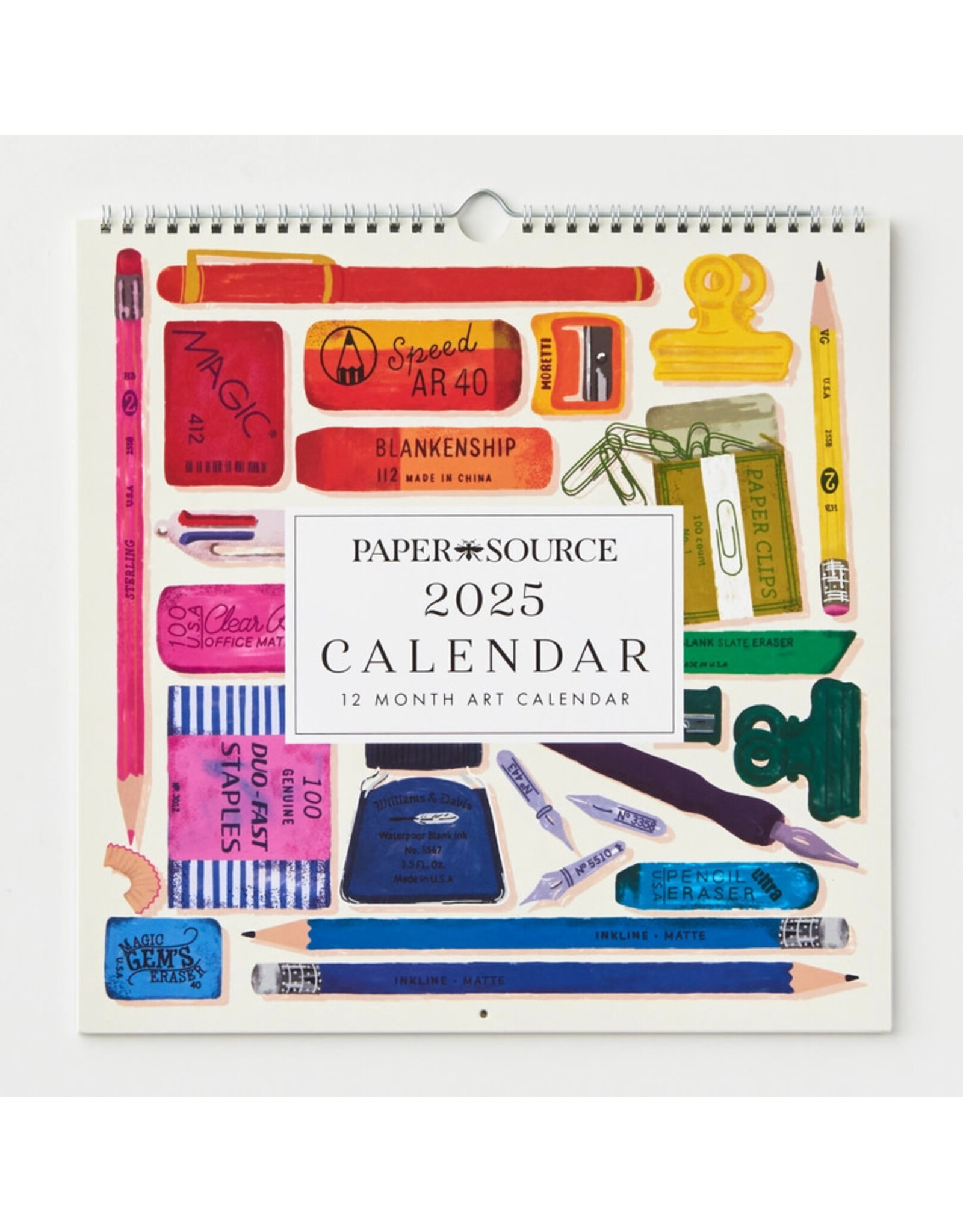 Paper Source 2025 Art Grid Wall Calendar