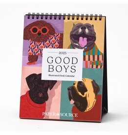 Paper Source 2025 Good Boys Desk Easel Calendar