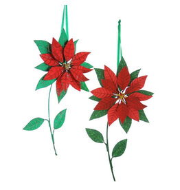 Cody Foster & Co. Heirloom Poinsettia Assorted Ornament