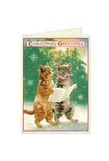 Cavallini Papers & Co. Christmas Cats 4 Notecard