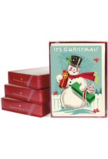 Cavallini Papers & Co. Snowman Boxed Glittered Notecards