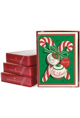 Cavallini Papers & Co. Candy Canes Boxed Glitter Notecards