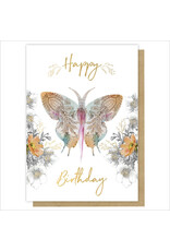 Papaya! Paisley Butterfly A7 Greeting Notecard