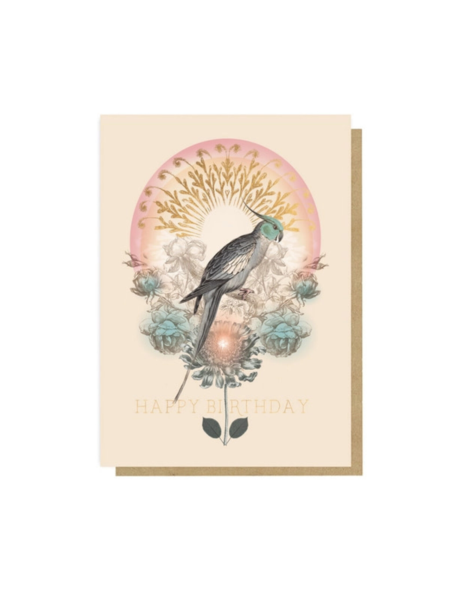 Papaya! Parakeet A7 Greeting Notecard