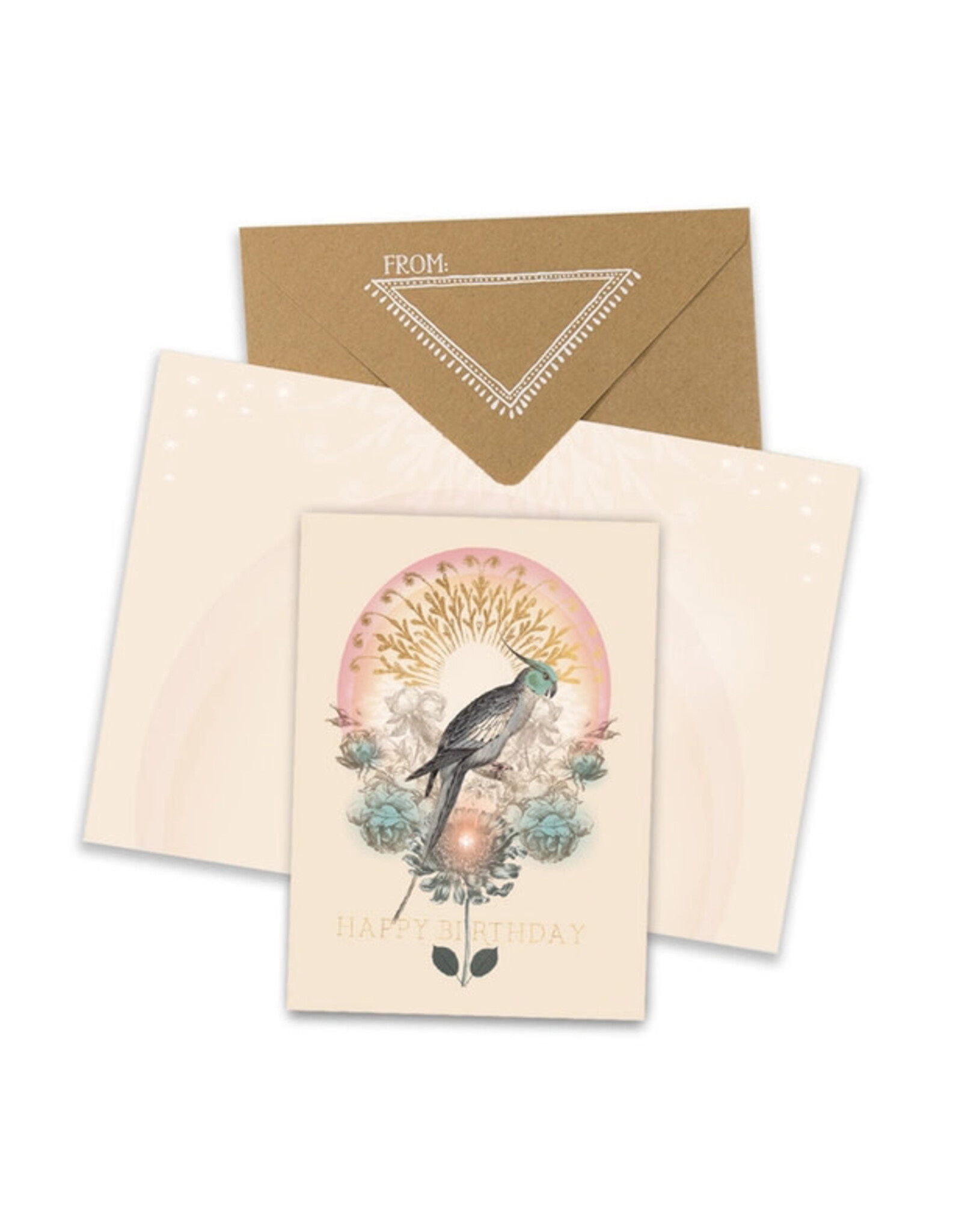 Papaya! Parakeet A7 Greeting Notecard